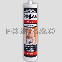 R-70 MASILLA REFRACTARIA NEGRA 310 ML.