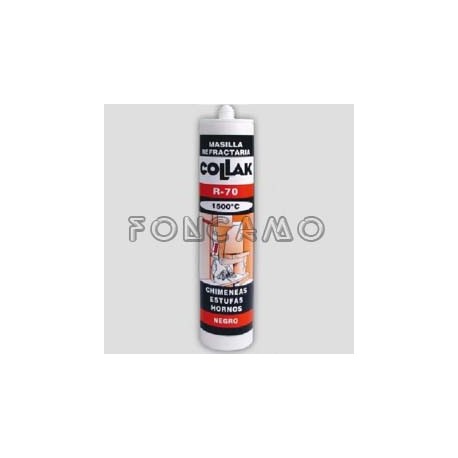 R-70 MASILLA REFRACTARIA NEGRA 310 ML.