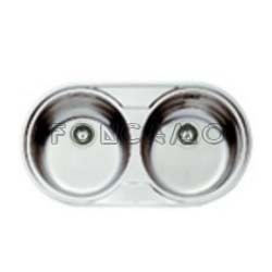 FREGADERO DR-80 2 CUB REDO INOX 840x440