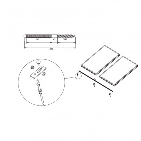 SOPORTE UNIVERS S/TEJADO INCLIN 2 CAPTAD