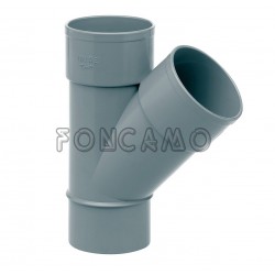 TE SIMPLE PVC S 45º 75mm M-H