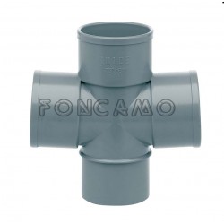 TE DOBLE PVC S 87º 75mm