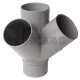 TE DOBLE ESCUADRA PVC S 45º 90mm