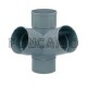 TE DOBLE ESCUADRA PVC S 67º 90mm