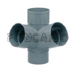 TE DOBLE ESCUADRA PVC S 67º 125mm