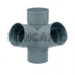 TE DOBLE ESCUADRA PVC S 67Âº 125mm