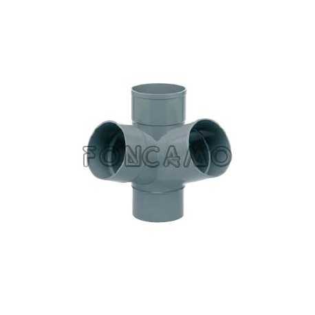 TE DOBLE ESCUADRA PVC S 67º 125mm