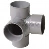TE DOBLE ESCUADRA PVC S 87º 125mm