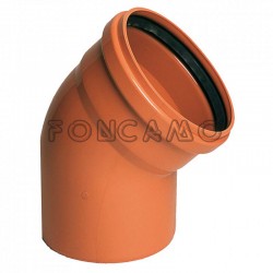 CODO PVC TEJA M-H 160-45º J.E.