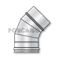 CODO CONCENTRICO M-H._DIAMETRO: 80/1250MM. 45º. INOXIDABLE