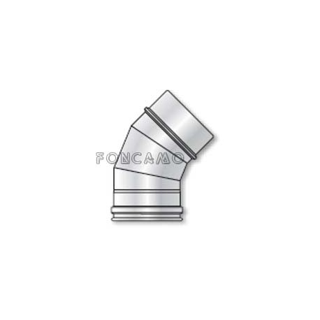 CODO CONCENTRICO M-H._DIAMETRO: 80/1250MM. 45º. INOXIDABLE