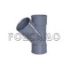 TE SIMPLE PVC S 45º 40mm H-H